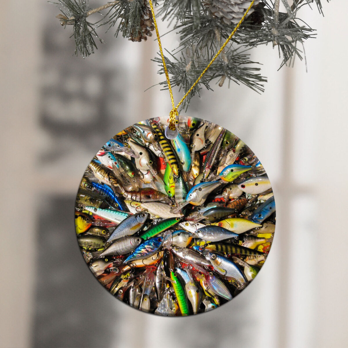 Love Fishing - Fishing Ornament (Printed On Both Sides) 1022