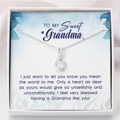 Sweet Grandma Jewelry Gift Grandma Gift - Grandma Petite Ribbon Necklace 0921