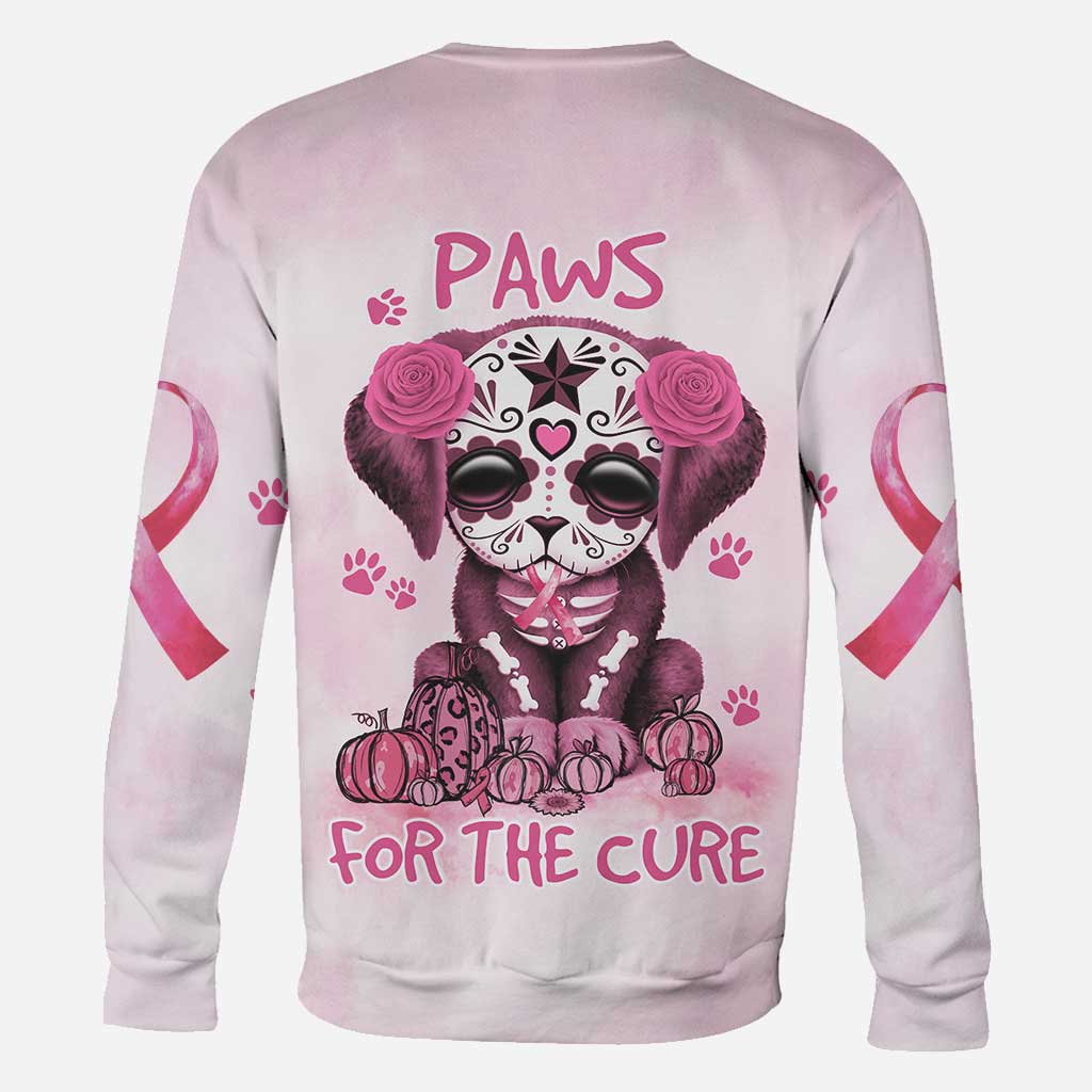 Fight Paws for the Cure Dog Breast Cancer Awareness All Over T-shirt and Hoodie