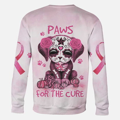 Fight Paws for the Cure Dog Breast Cancer Awareness All Over T-shirt and Hoodie