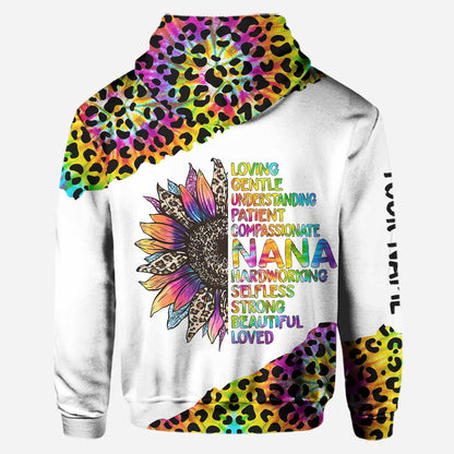 Nana Loving Understanding - Personalized Grandma Hoodie And Leggings