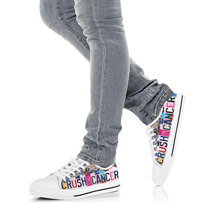 Crush Cancer Breast Cancer Awareness Low Top Shoes 0622