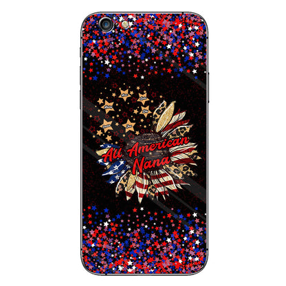 Nana's Flower - Personalized Independence Day Grandma Phone Case