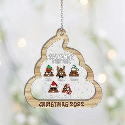 Grandma's Little Love - Personalized Christmas Layers Mix Ornament