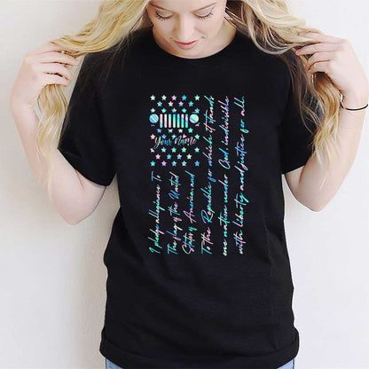 Jp Lovers Pledge Of Allegiance - Personalized Independence Day Car T-shirt and Hoodie