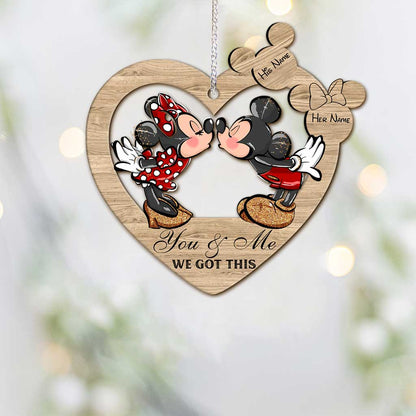 You & Me - Personalized Christmas Mouse Ornament (Printed On Both Sides)