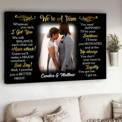 We’re A Team - Personalized Couple Canvas And Poster