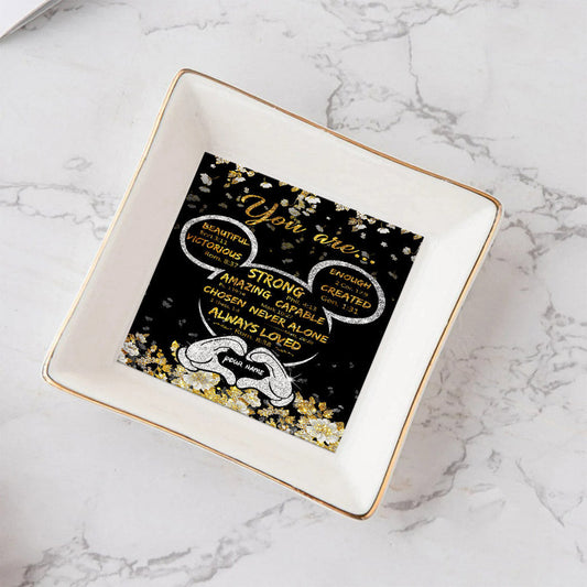God Says You Are - Personalized Mouse Jewelry Dish