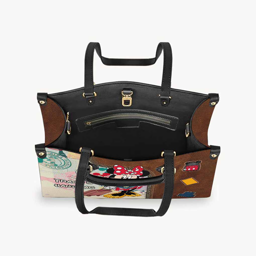Travel Set - Personalized Mouse Leather Handbag & Luggage Cover