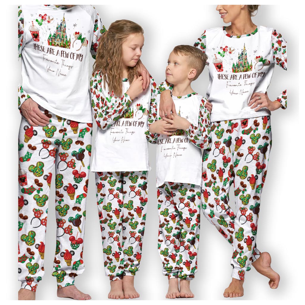 These Are A Few Of My Favorite Things - Personalized Christmas Mouse Pajamas Set