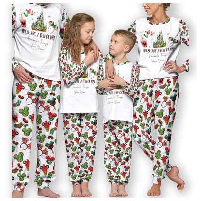 These Are A Few Of My Favorite Things - Personalized Christmas Mouse Pajamas Set