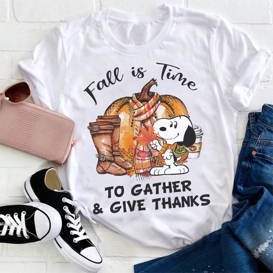 Fall Is Time To Gather And Give Thanks T-shirt and Hoodie 0823