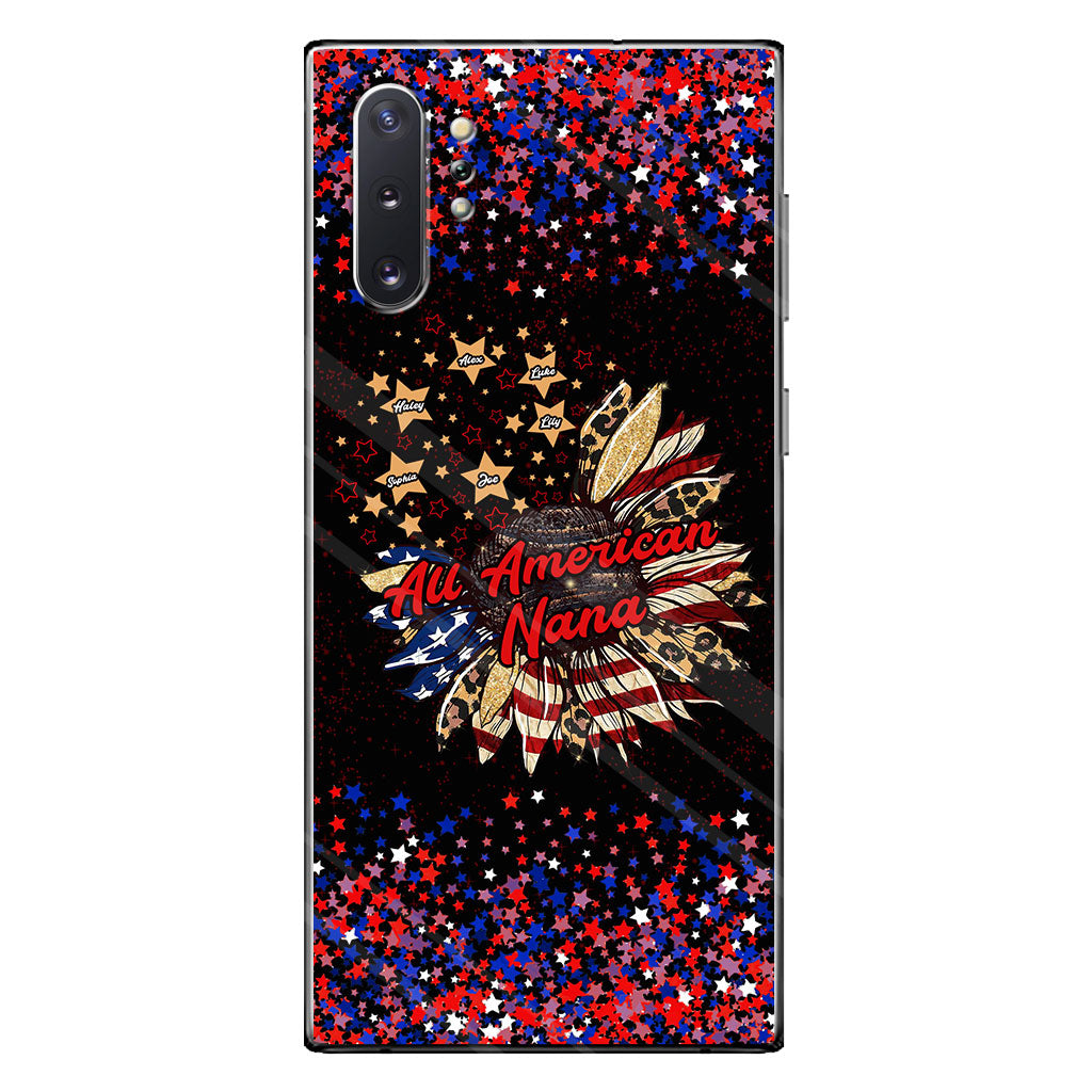 Nana's Flower - Personalized Independence Day Grandma Phone Case