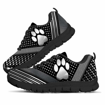 Abstract Silver Dog Sneakers 0622