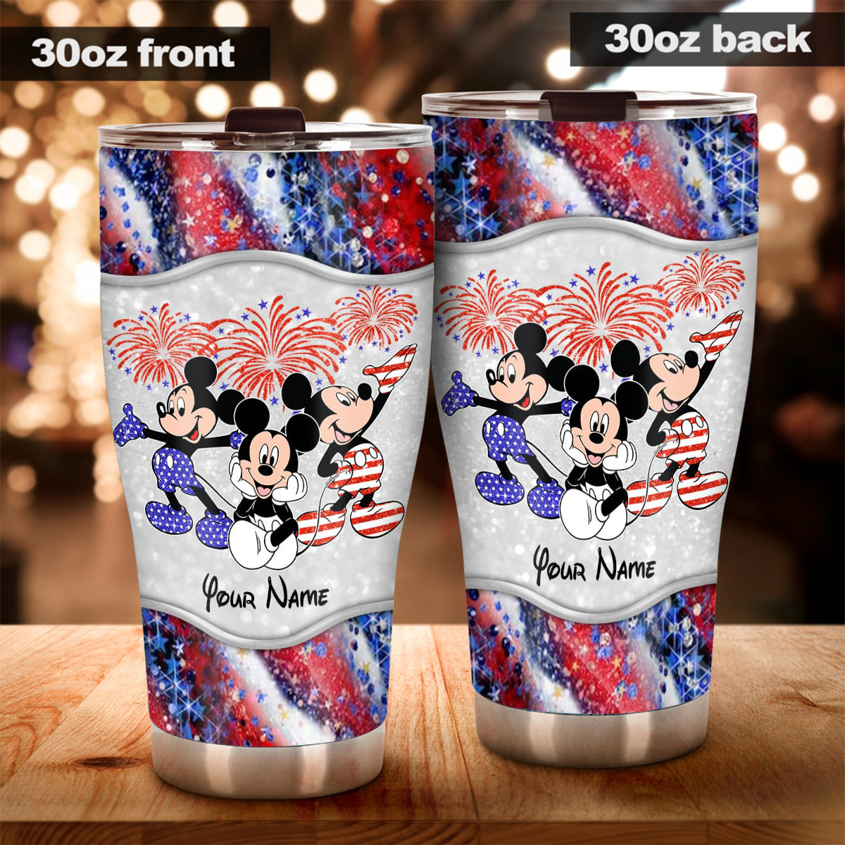 Happy 4th Of July - Personalized Mouse Tumbler