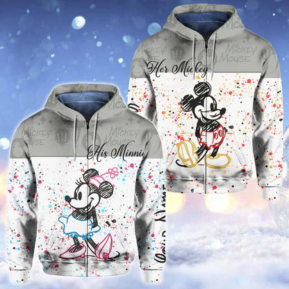 Magical Couple - Personalized Couple Mouse Hoodies