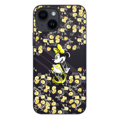 Yellow Floral - Personalized Mouse Clear Phone Case
