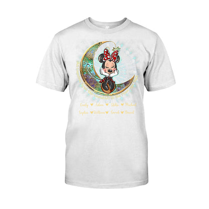 This Grandma Loves Her Grandkids To The Moon And Back - Personalized Mouse T-shirt and Hoodie