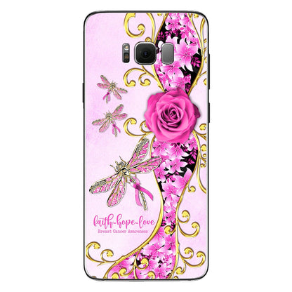 Faith Hope Love Breast Cancer Awareness Phone Case