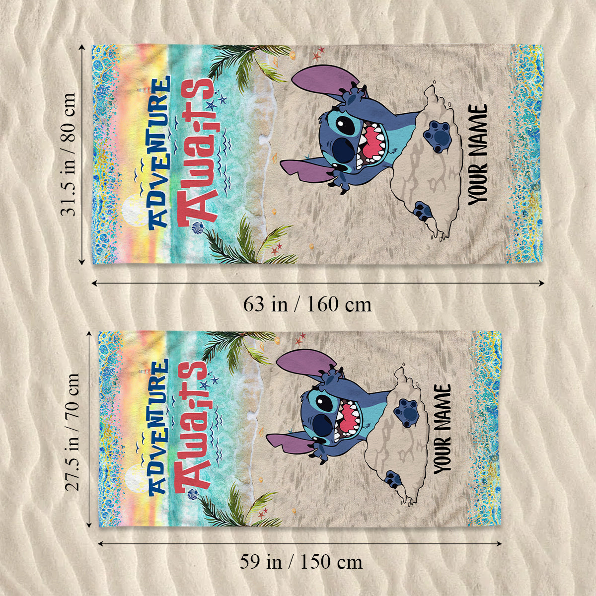 Summer Is Calling - Personalized Ohana Beach Towel