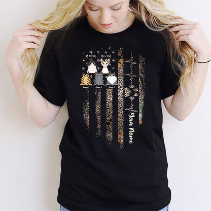 Love My Cats - Personalized Independence Day Cat T-shirt and Hoodie