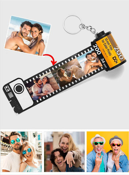 Vintage Film Strip - gift for girlfriend, wife, boyfriend, husband - Personalized Film Roll Keychain