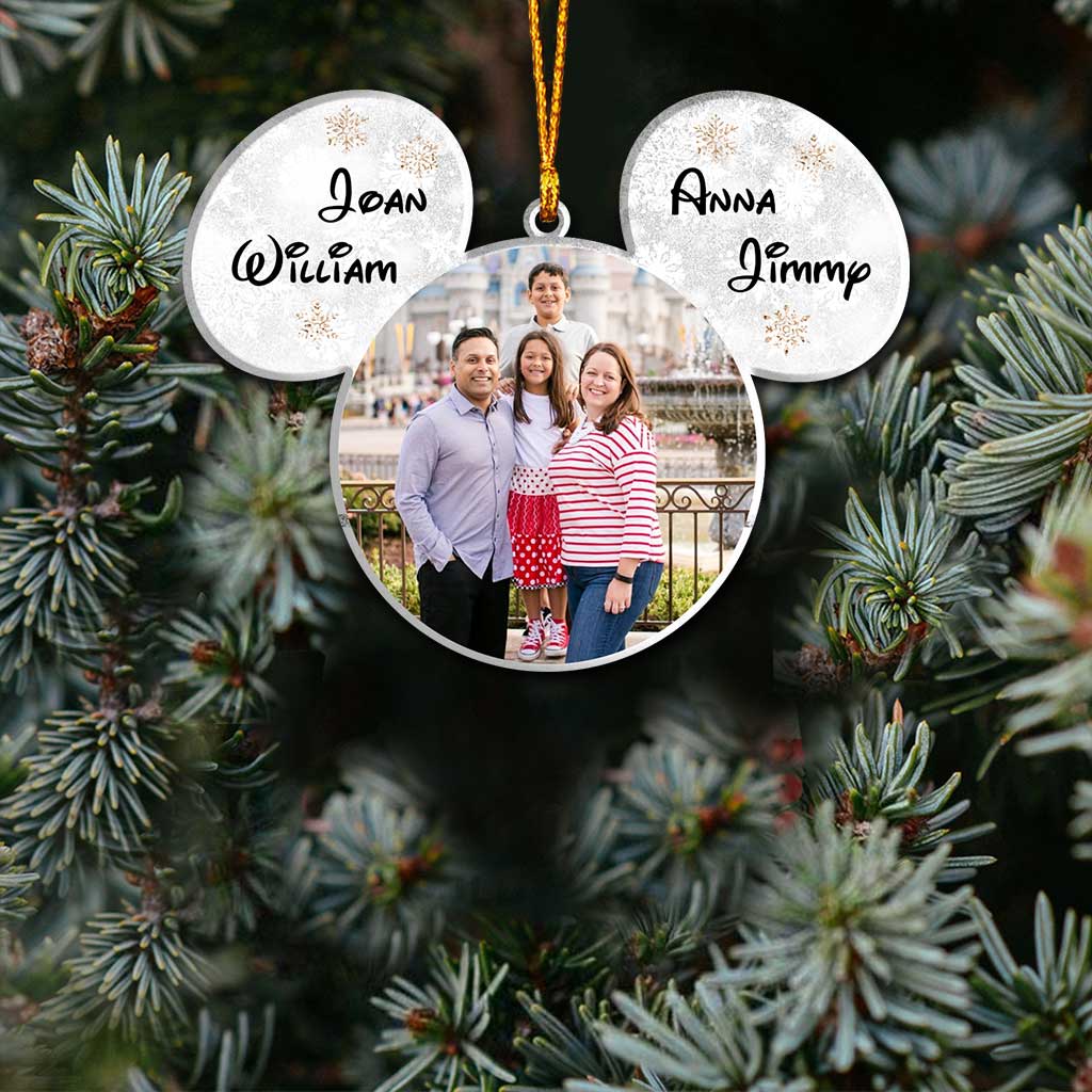 You & Me - Personalized Christmas Mouse Ornament (Printed On Both Sides)
