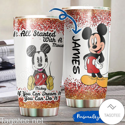 It All Started With A Mouse - Personalized Mouse Tumbler 0523