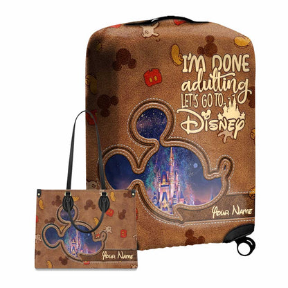 I'm Done Adulting Magic Mouse Ears - Personalized Mouse Leather Handbag & Luggage Cover