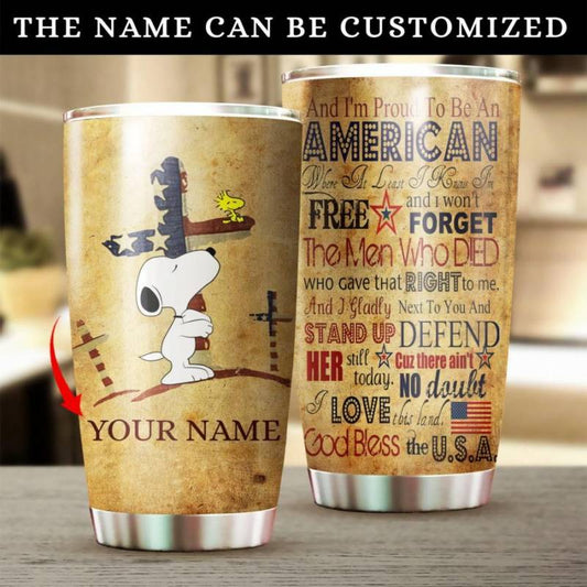 Proud To Be An American Personalized Tumbler 0523