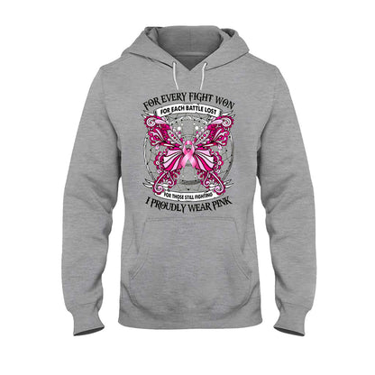 I Proudly Wear Pink - Breast Cancer Awareness T-shirt and Hoodie 102021