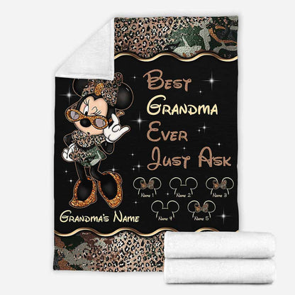 Best Grandma Ever - Personalized Mother's Day Mouse Blanket
