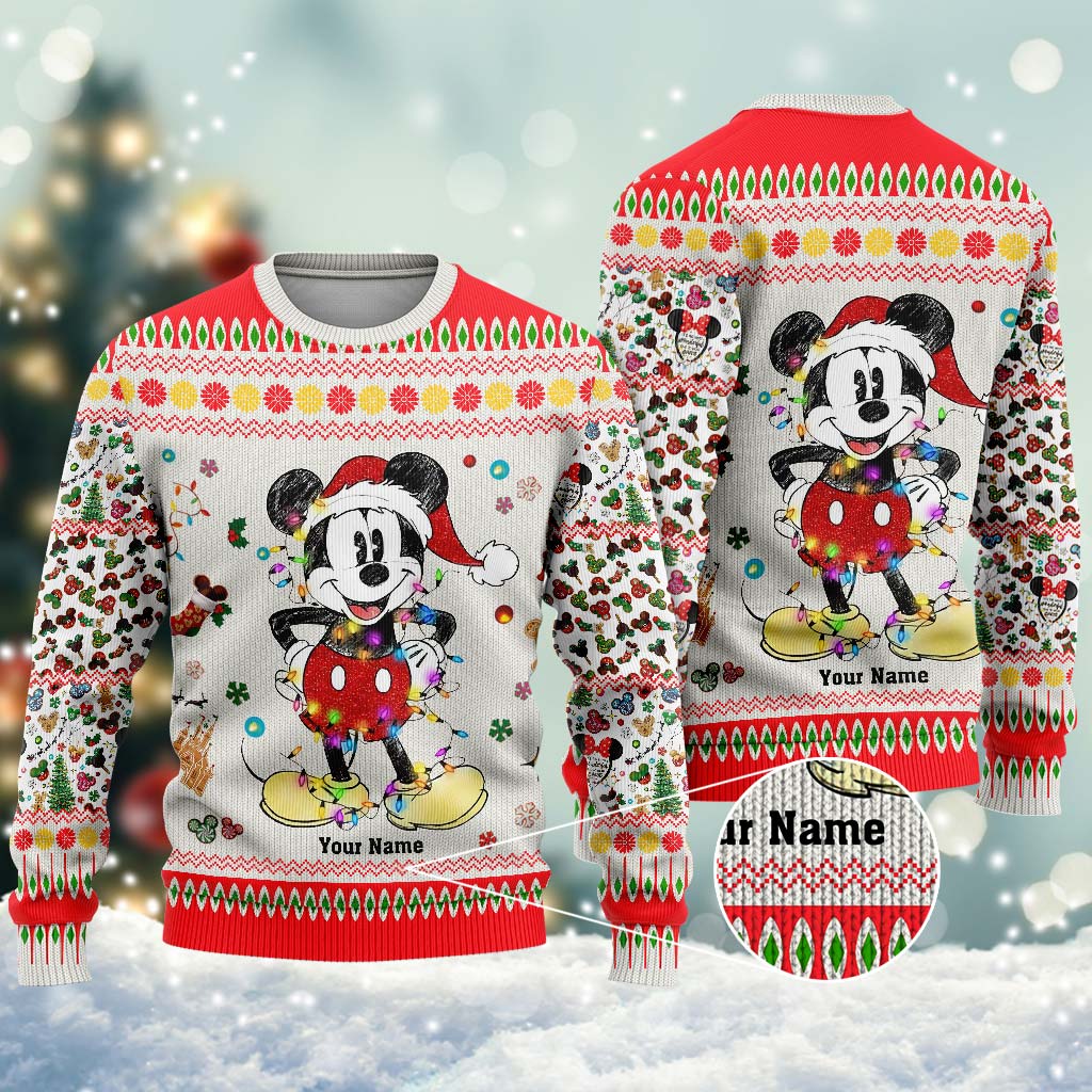 Merry Christmas - Personalized Christmas Mouse Sweater
