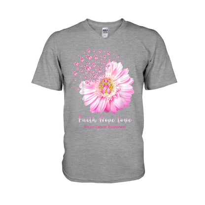 Faith Hope Love Breast Cancer Awareness T-shirt and Hoodie 092021