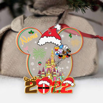 Merry Christmas - Personalized Christmas Mouse Transparent Ornament