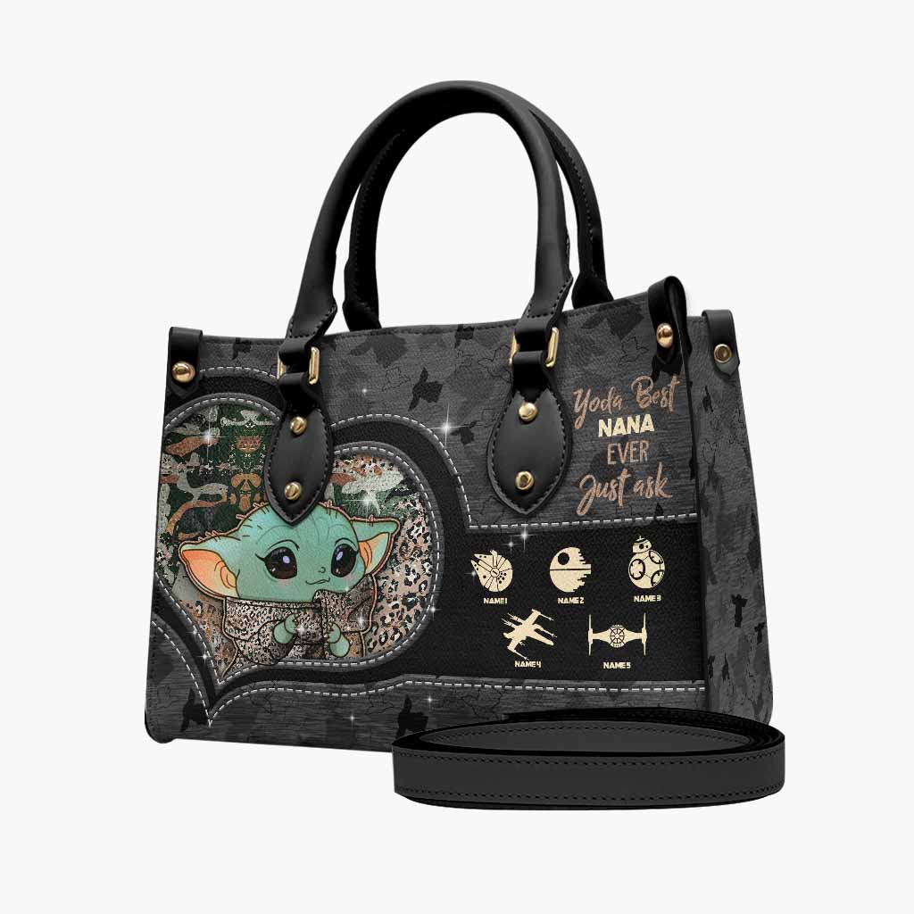 Best Nana Ever - Personalized Mother's Day Grandma Leather Handbag