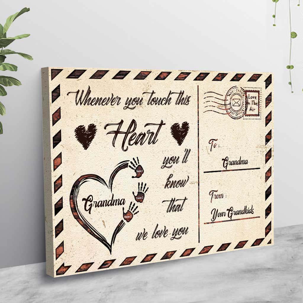 Whenever You Touch This Heart - Personalized Mother's Day Grandma Poster