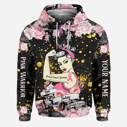 Not Today Cancer - Personalized Breast Cancer Awareness Hoodie and Leggings