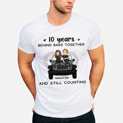 Years Of Life Behind Bars - Personalized Couple Car T-shirt and Hoodie