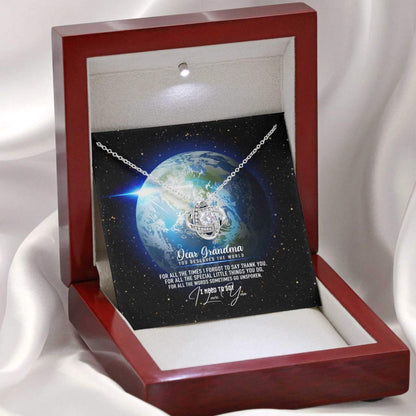 For Your Precious Grandma Who Deserves The World On Mother's Day - Grandma Love Knot Necklace 0921