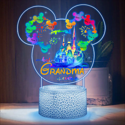 Best Grandma Ever - Personalized Shaped Plaque Light Base