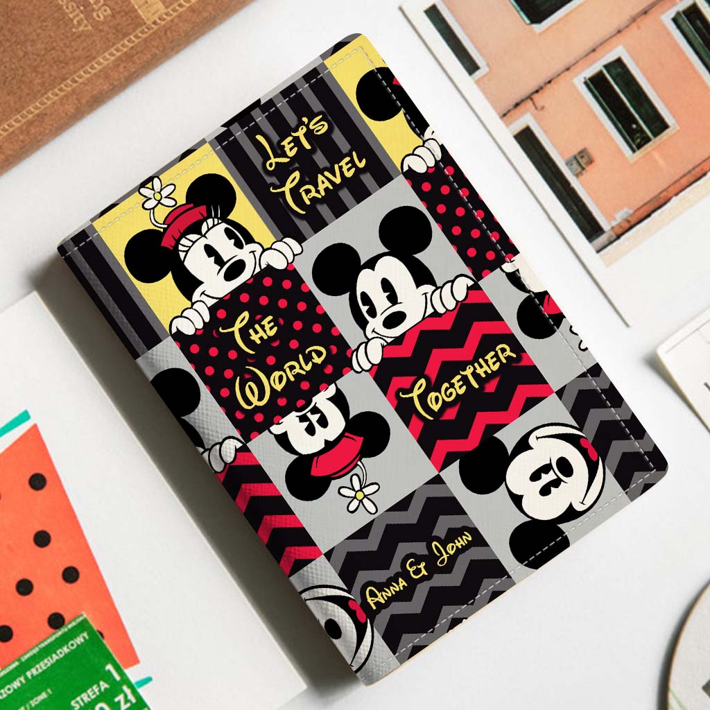 Let's Travel The World Together - Personalized Mouse Passport Holder