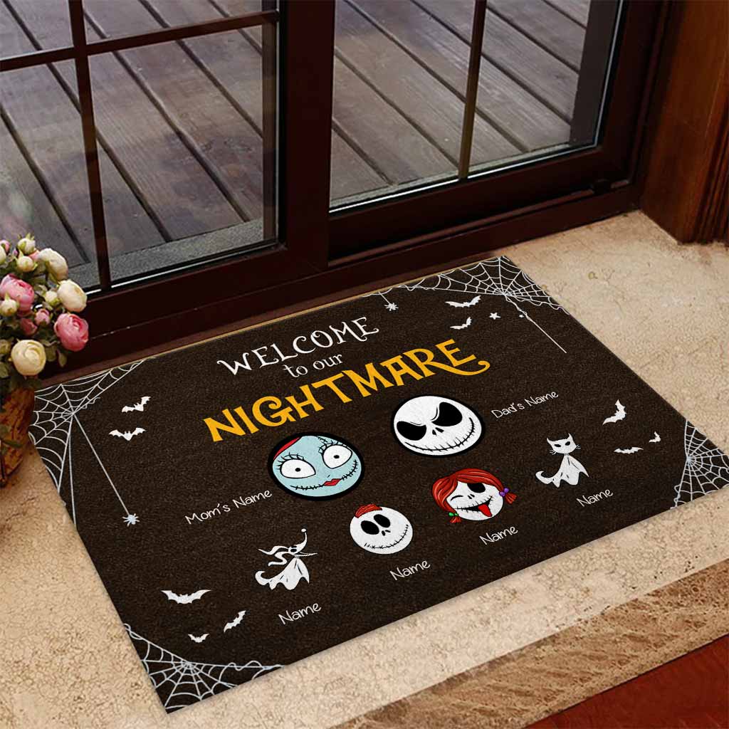 Welcome To Our Nightmare - Personalized Doormat 102021