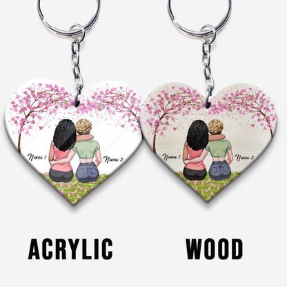 Besties For The Resties - Personalized Bestie Keychain (Printed On Both Sides)