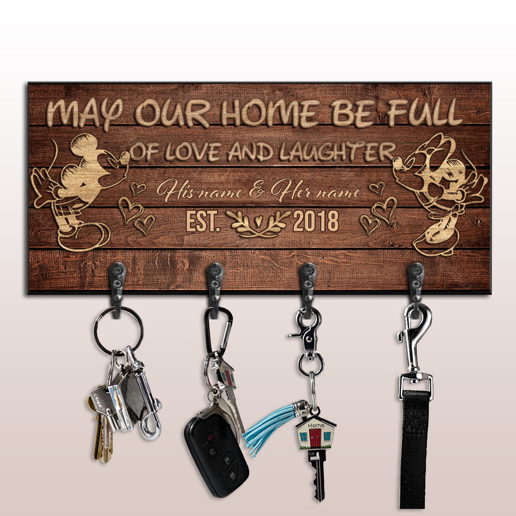 Love And Laughter - Personalized Mouse Key Rack
