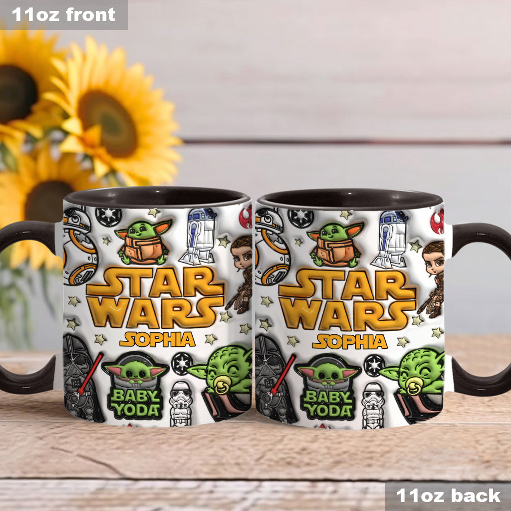 The Galaxy - Personalized The Force Accent Mug