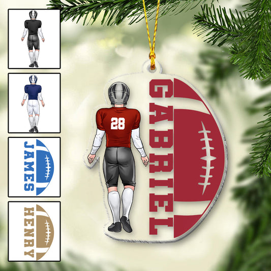 Football Lover - Personalized Football Transparent Ornament