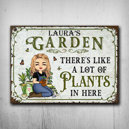 Lot Of Plants - Personalized Gardening Rectangle Metal Sign