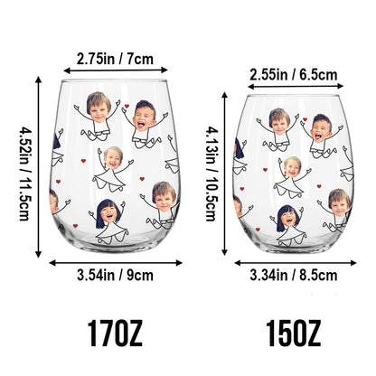 Mama's Reason To Wine - Personalized Mother's Day Mother All Over Wine Glass