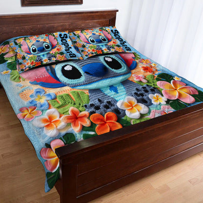 Ohana Means Family - Personalized Ohana Quilt Set
